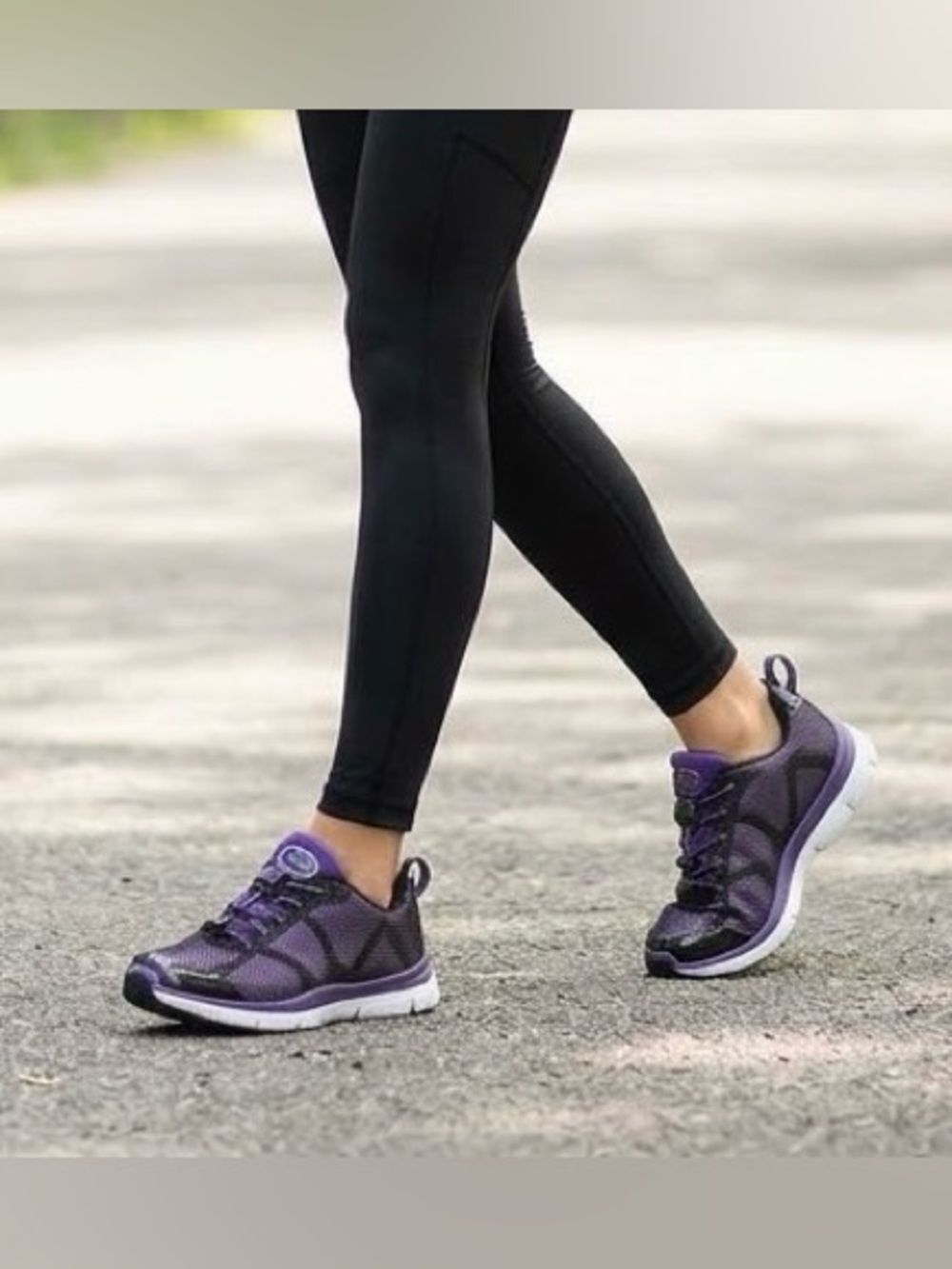 Dr. Comfort Katy purple/black athletic shoes,upper mesh,extra room for toes, 8.5